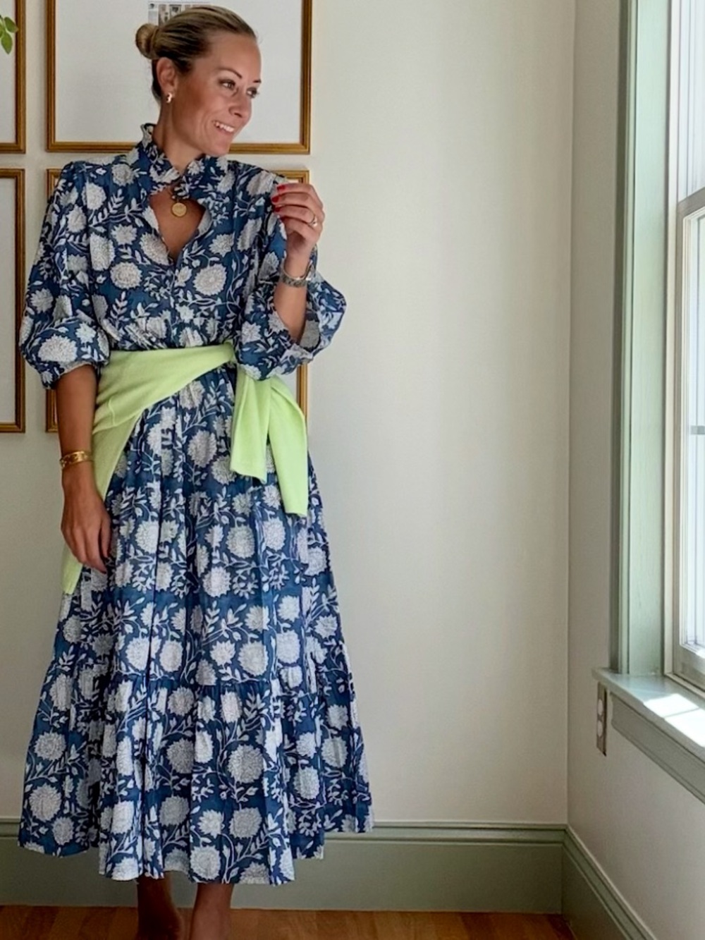 Palmetto Block Print Dress